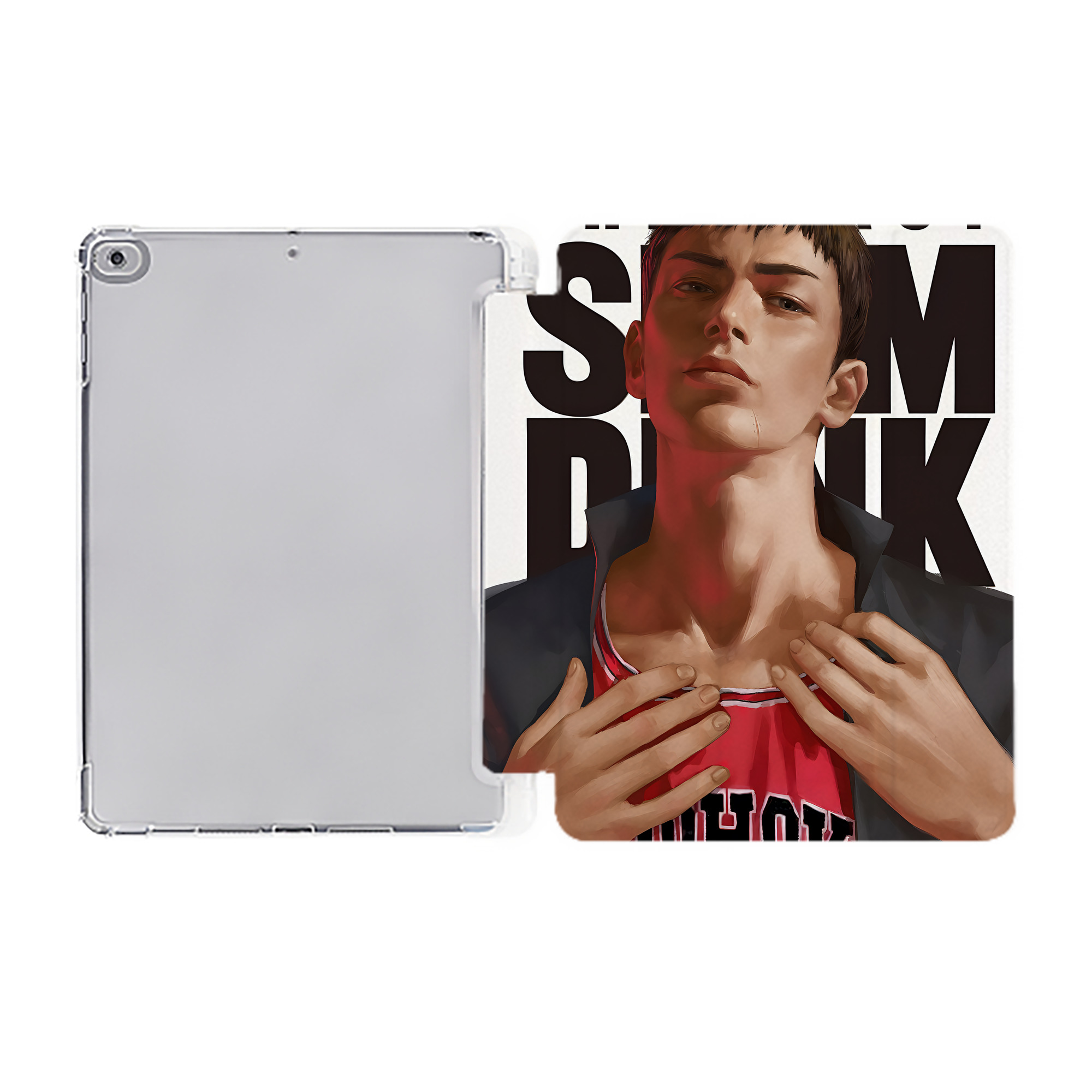 （画像用） SLAM DUNK／スラムダンク IPad ケース ペン収納付き 三つ折りスタンド PUレザー×シリコン 対応機種9.5/10.5/10.9インチ
